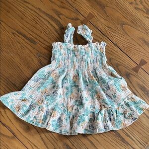 Bluey Sundress Character Print Smocked Kids Dress  size 2T